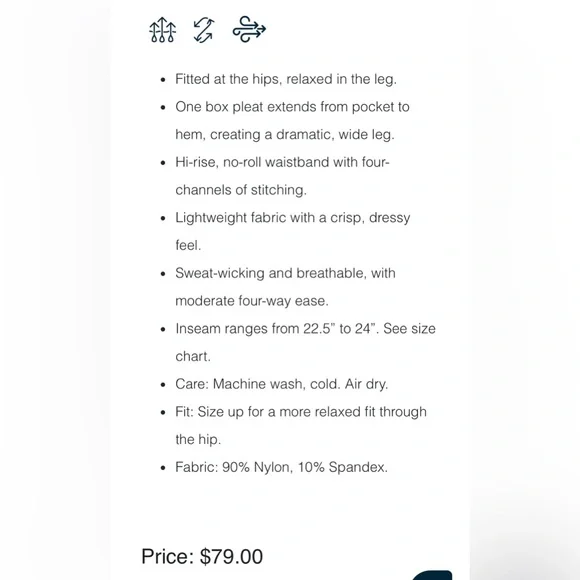 Zyia Large Black Work Flow Pants Wide Leg Gaucho 🖤 - Picture 12 of 12